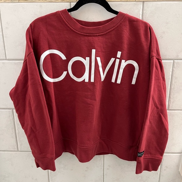 Calvin Klein Tops - Calvin Klein Mauve Graphic Sweatshirt